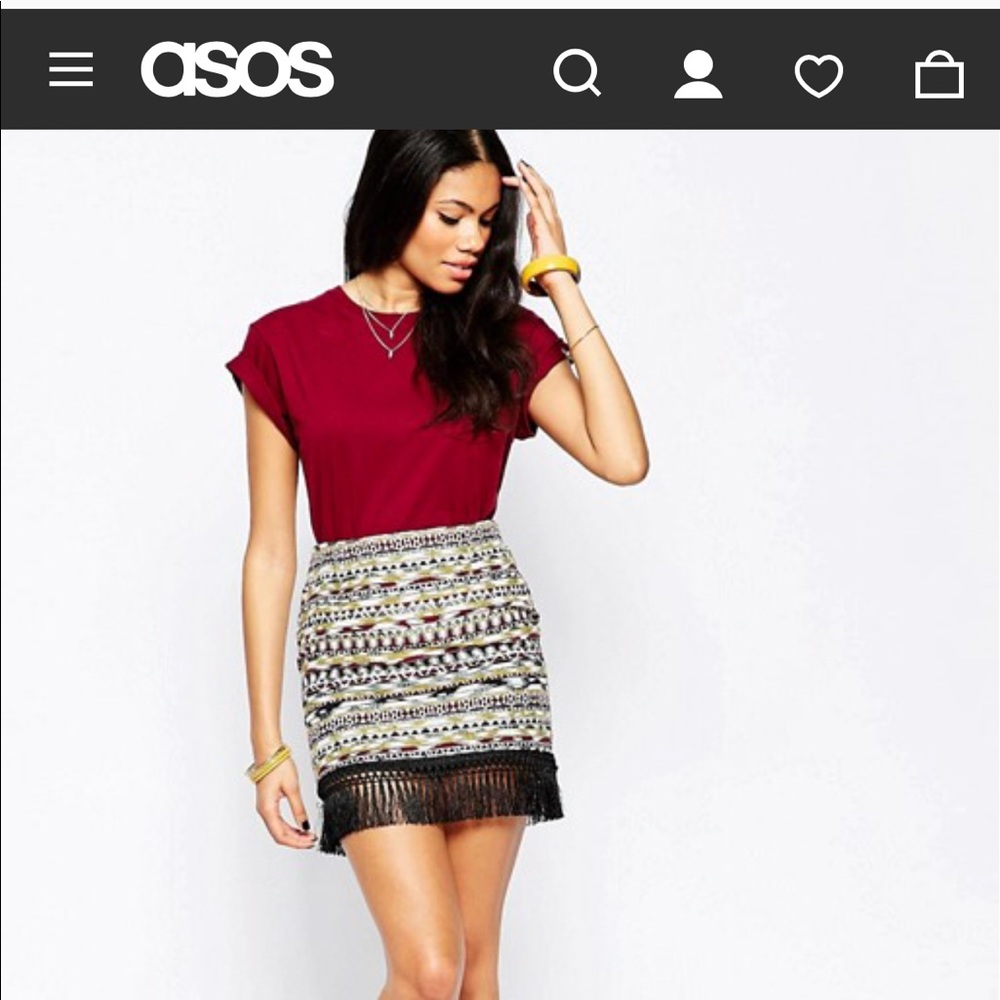 ASOS/ daisy street fringe skirt